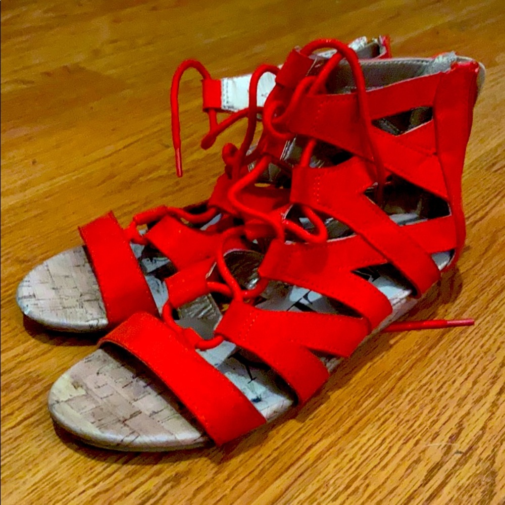Red sandals